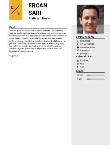 Pratisyen Hekim Cv Örnekleri cv indir
